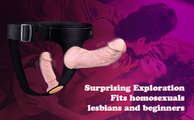 Lovesvibe 10 Vibration Adjustable Strap-On Dildo with Remote Control G-Spot Stimulation