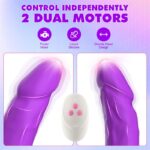 Lovesvibe 10 Vibration Double Ended Dildo G-Spot Dildo for Lesbian Couples - 15.7 Inch