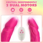 Lovesvibe 10 Vibration Double Ended Dildo G-Spot Dildo for Lesbian Couples - 15.7 Inch