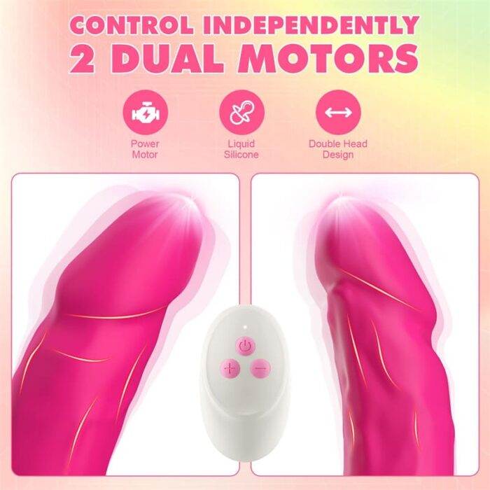 Lovesvibe 10 Vibration Double Ended Dildo G-Spot Dildo for Lesbian Couples - 15.7 Inch