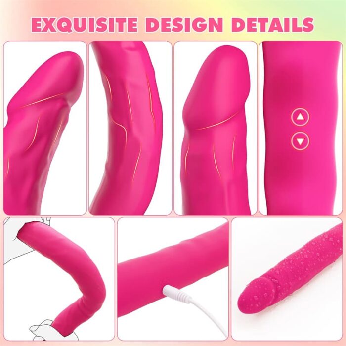 Lovesvibe 10 Vibration Double Ended Dildo G-Spot Dildo for Lesbian Couples - 15.7 Inch