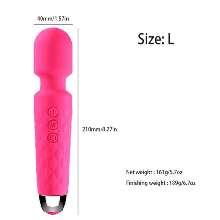 Lovesvibe 10 Vibration Magic Wand Vibrator for Women Clitoris Stimulator G Spot Massager