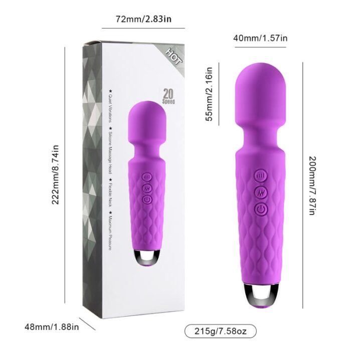 Lovesvibe 10 Vibration Magic Wand Vibrator for Women Clitoris Stimulator G Spot Massager