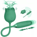 Lovesvibe 10 Vibration & Sucking Rose Thrusting Vibrator with Clit Nipple Sucking G-Spot Clitoris Stimulator