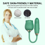 Lovesvibe 10 Vibration & Sucking Rose Thrusting Vibrator with Clit Nipple Sucking G-Spot Clitoris Stimulator