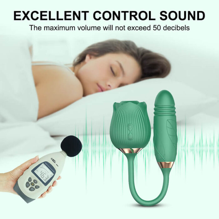 Lovesvibe 10 Vibration & Sucking Rose Thrusting Vibrator with Clit Nipple Sucking G-Spot Clitoris Stimulator