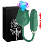 Lovesvibe 10 Vibration & Sucking Rose Thrusting Vibrator with Clit Nipple Sucking G-Spot Clitoris Stimulator