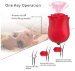 Lovesvibe 10 Vibration Sucking Rose Vibrator with Tongue Licking Clit Sucker Stimulation