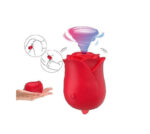 Lovesvibe 10 Vibration Sucking Rose Vibrator with Tongue Licking Clit Sucker Stimulation