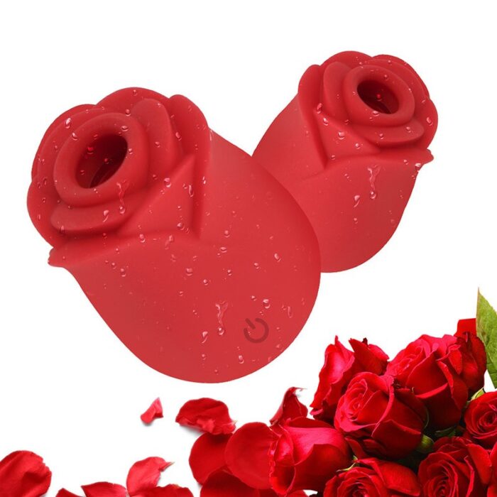 Lovesvibe 10 Vibration Sucking Rose Vibrator with Tongue Licking Clit Sucker Stimulation