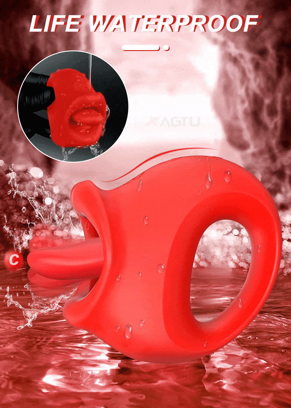 Lovesvibe 10 Vibration Tongue Licking Nipple Toy for Women Masturbation
