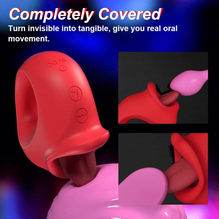 Lovesvibe 10 Vibration Tongue Licking Nipple Toy for Women Masturbation