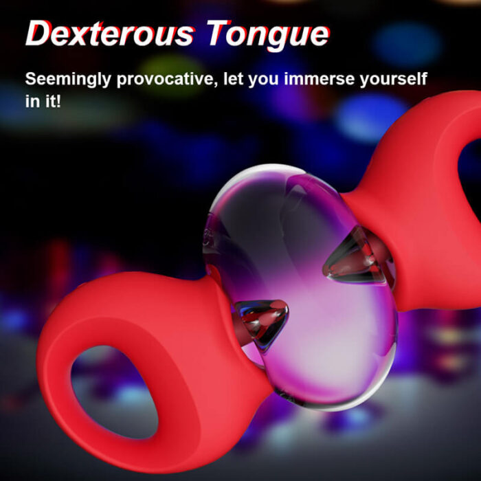 Lovesvibe 10 Vibration Tongue Licking Nipple Toy for Women Masturbation