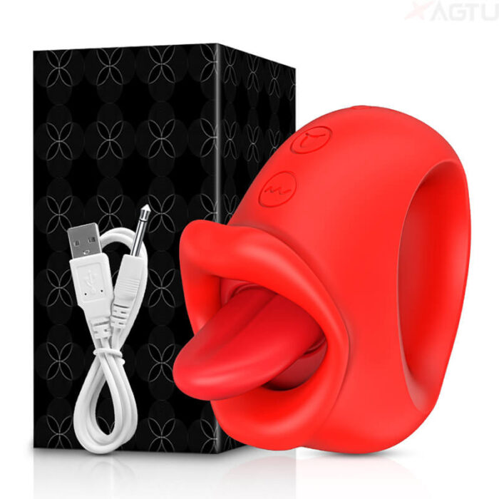 Lovesvibe 10 Vibration Tongue Licking Nipple Toy for Women Masturbation