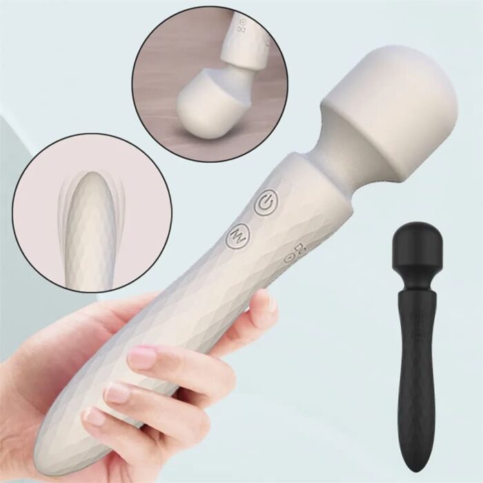 Lovesvibe 10 Vibrations Dual Motor Magic Wand Vibrator for Woman Clitoris Stimulation