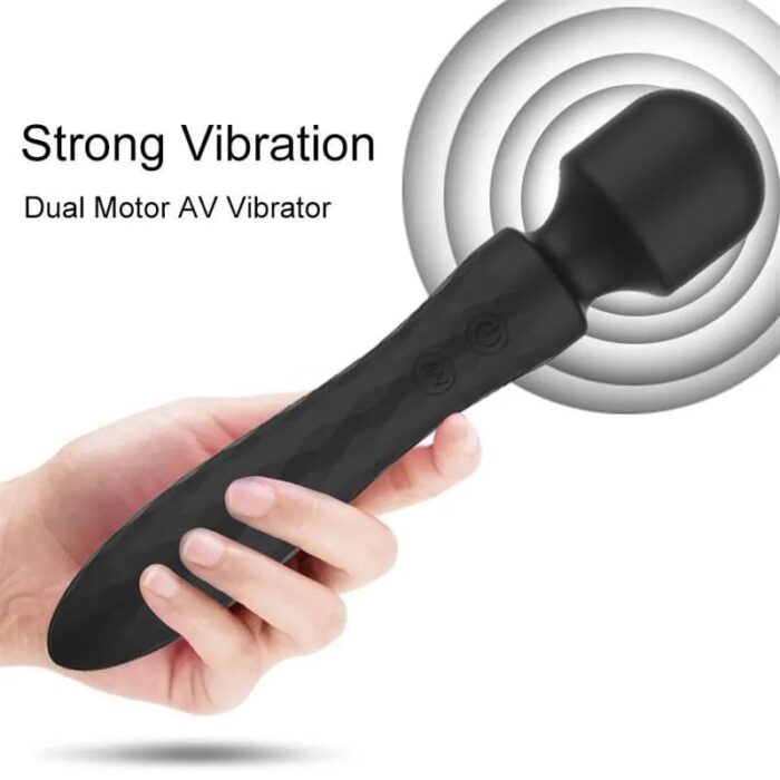 Lovesvibe 10 Vibrations Dual Motor Magic Wand Vibrator for Woman Clitoris Stimulation