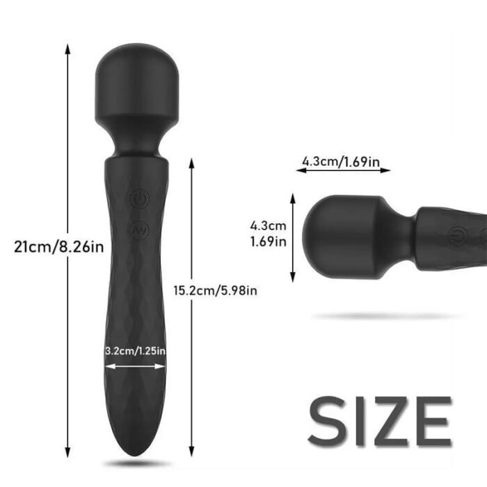 Lovesvibe 10 Vibrations Dual Motor Magic Wand Vibrator for Woman Clitoris Stimulation