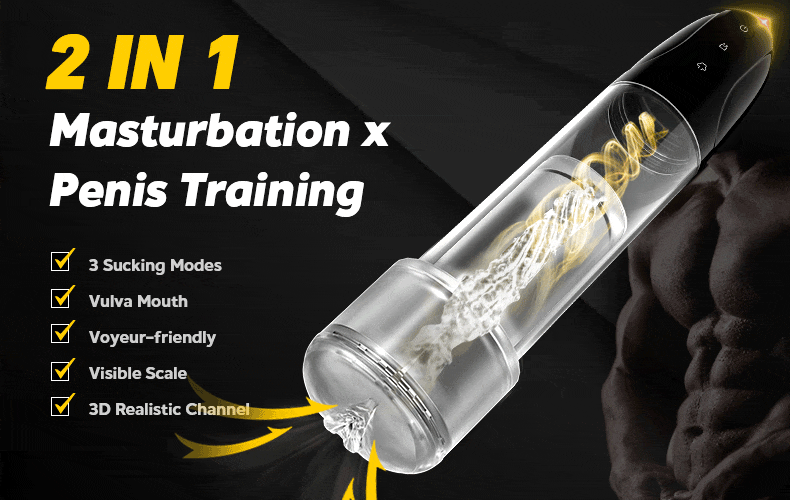 Lovesvibe 2 in 1 Penis Pumpen Vacuum Suction Soft Textures Vacuum Pump for Penis Training