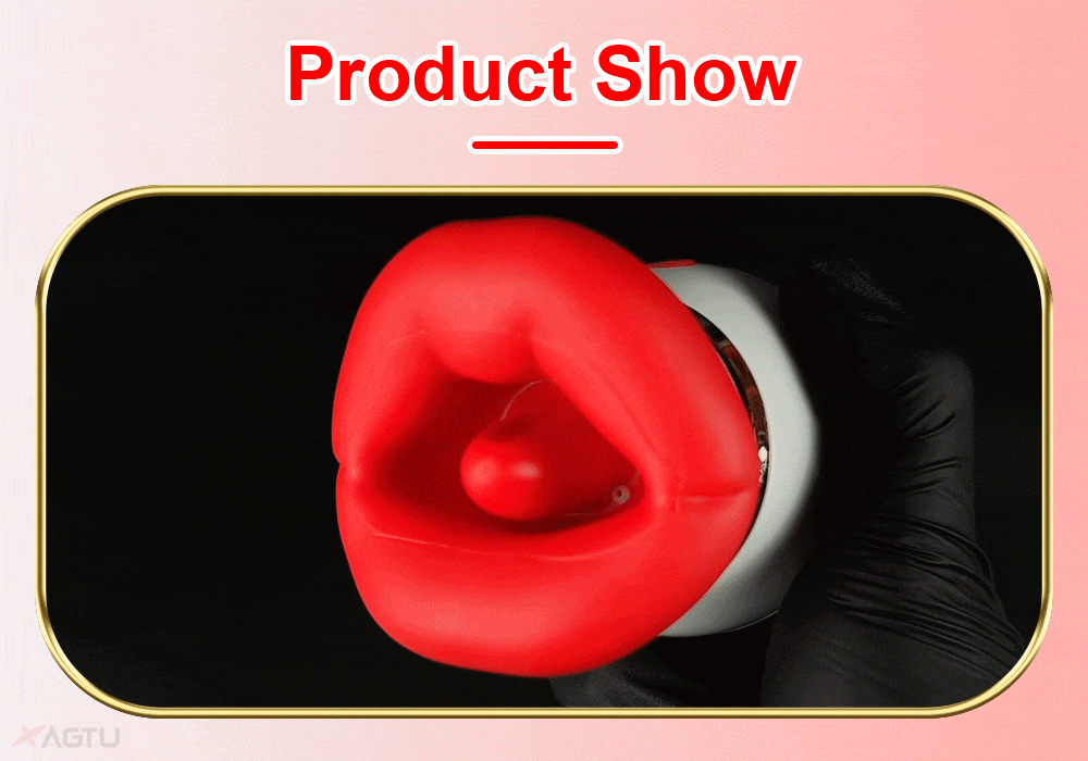 Lovesvibe 3 in 1 Rose Vibrator with 10 Vibration 3 Sucking Tongue Licking Nipple Toy