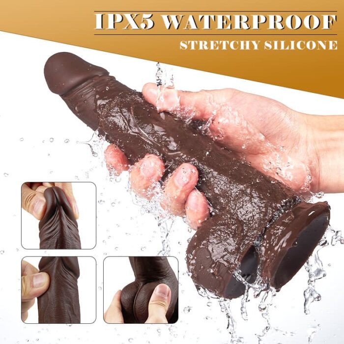 Lovesvibe 6 Thrusting 10 Vibrating Waterproof Realistic Dildos with Suction Cup Base