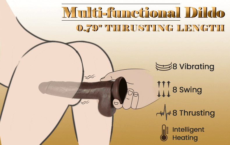 Lovesvibe 6 Thrusting 10 Vibrating Waterproof Realistic Dildos with Suction Cup Base