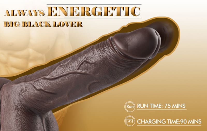 Lovesvibe 6 Thrusting 10 Vibrating Waterproof Realistic Dildos with Suction Cup Base
