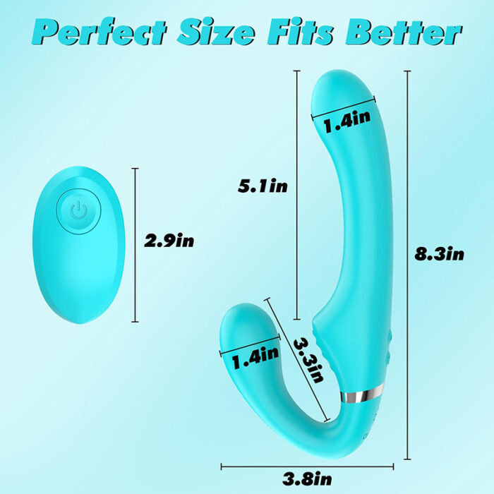 Lovesvibe 7 Vibration Strapless Dildo Double Ended Wearable G-Spot Dildo for Lesbian