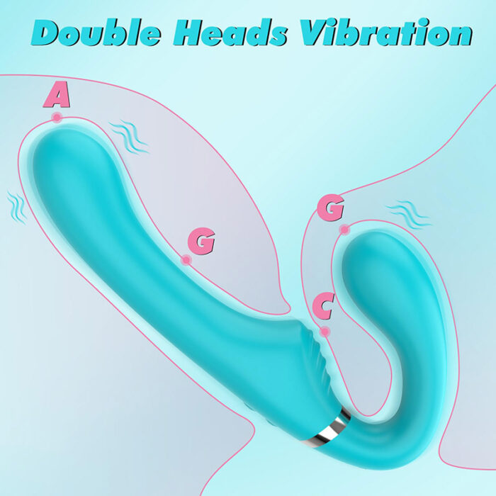 Lovesvibe 7 Vibration Strapless Dildo Double Ended Wearable G-Spot Dildo for Lesbian