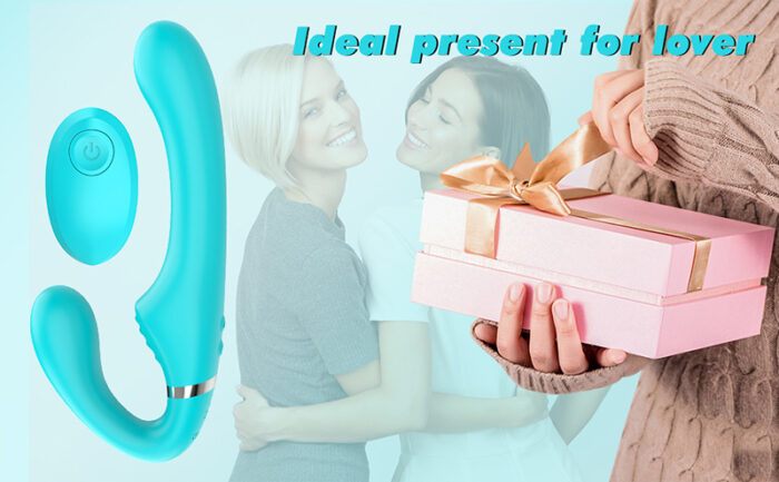 Lovesvibe 7 Vibration Strapless Dildo Double Ended Wearable G-Spot Dildo for Lesbian