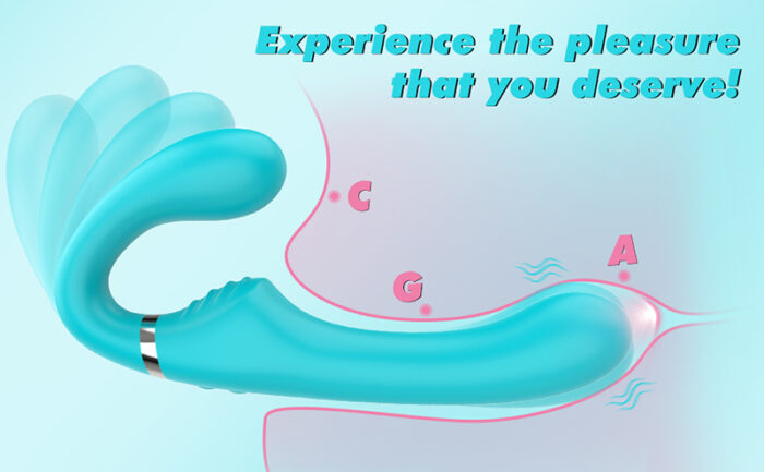 Lovesvibe 7 Vibration Strapless Dildo Double Ended Wearable G-Spot Dildo for Lesbian