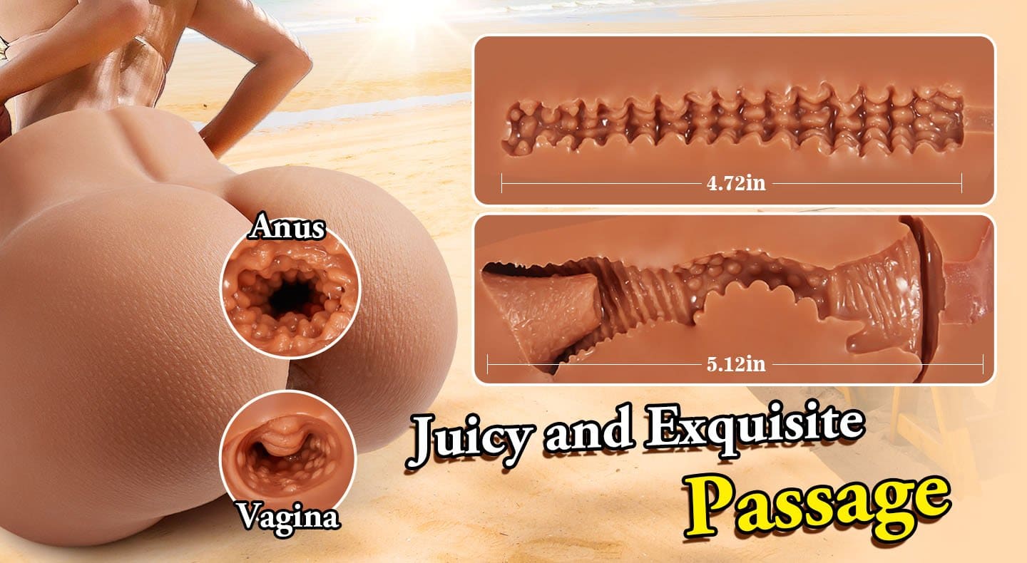 Lovesvibe 4.3LB Brown Life Sized Sex Doll Big Butt Sexy Female Realistic Ass