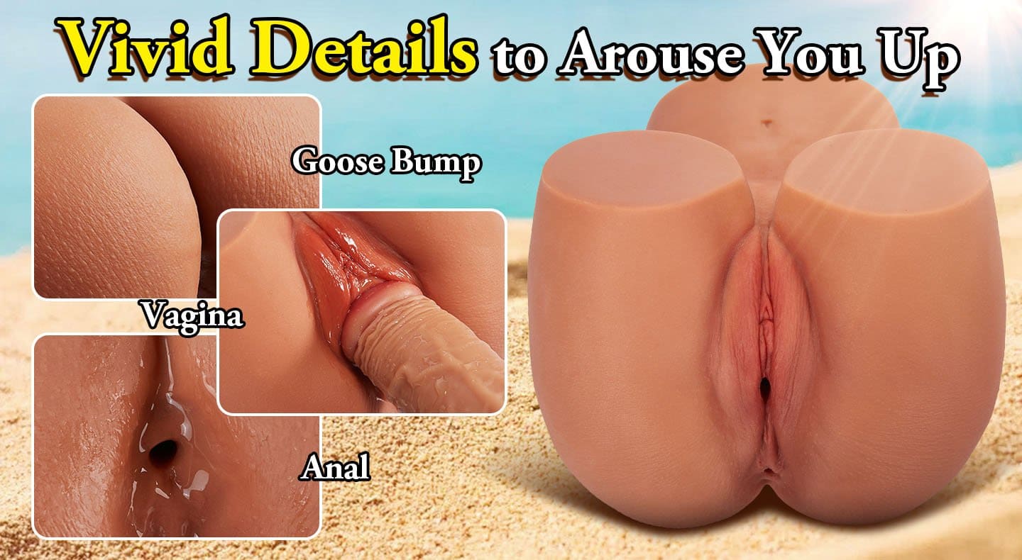 Lovesvibe 4.3LB Brown Life Sized Sex Doll Big Butt Sexy Female Realistic Ass
