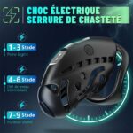Lovesvibe Chastity Cage Device, 9 Frequency Electric Shock Cock Cage with Remote Control
