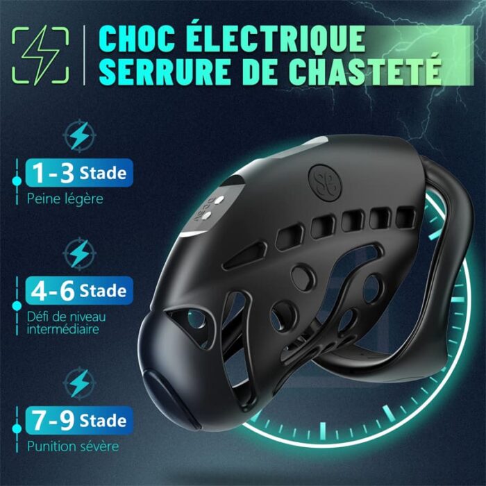Lovesvibe Chastity Cage Device, 9 Frequency Electric Shock Cock Cage with Remote Control