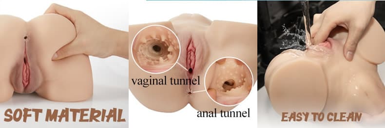 Lovesvibe 6.8LB Double Labia Female Realistic Butt Sexy Sex Doll Masturbator