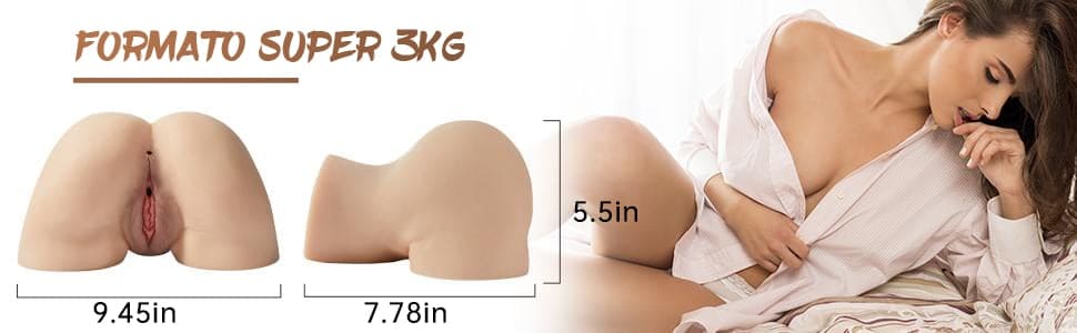 Lovesvibe 6.8LB Double Labia Female Realistic Butt Sexy Sex Doll Masturbator