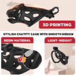 Lovesvibe Invisible Male Chastity Cage Device with Invisible Lock, Keys & 3 Dick Rings