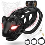 Lovesvibe Invisible Male Chastity Cage Device with Invisible Lock, Keys & 3 Dick Rings