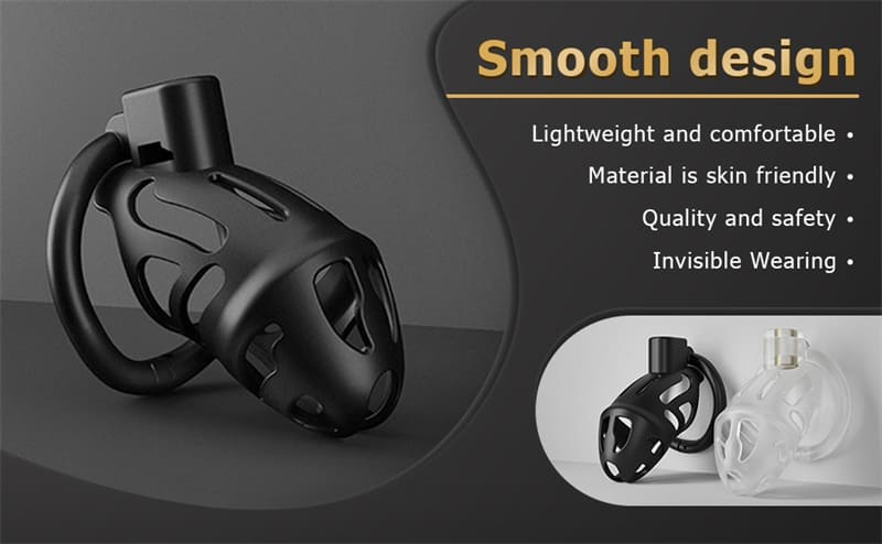 Lovesvibe Lightweight Male Chastity Cage with 3 Cock Rings & Invisible Lock