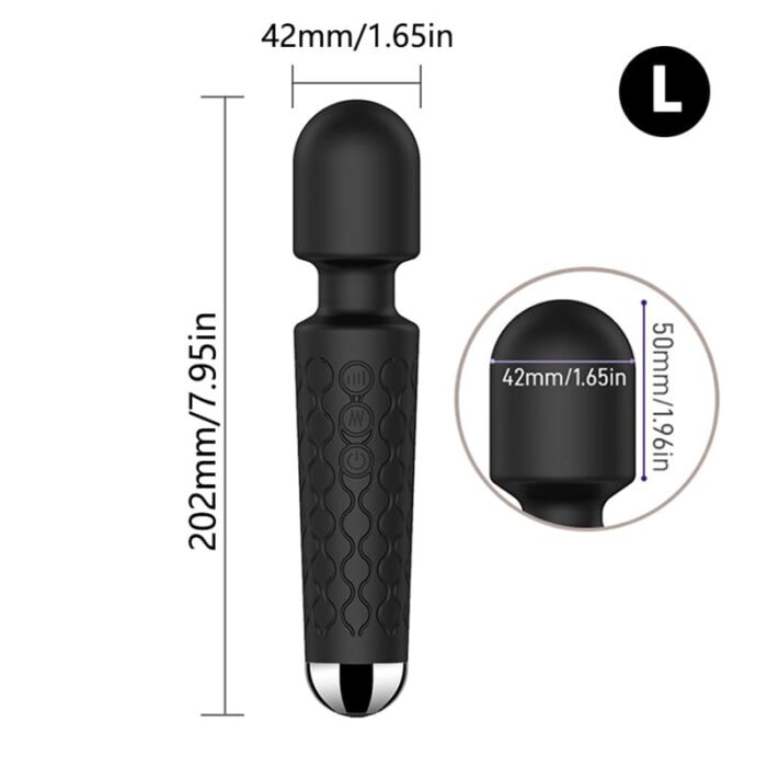 Lovesvibe Magic Wand Vibrator with 20 Powerful Vibration Modes for G-Spot Stimulation