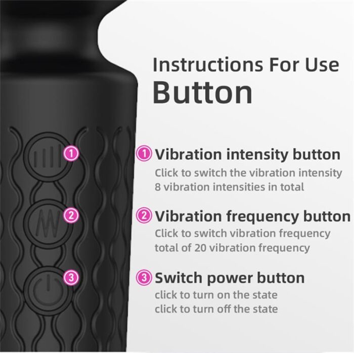 Lovesvibe Magic Wand Vibrator with 20 Powerful Vibration Modes for G-Spot Stimulation