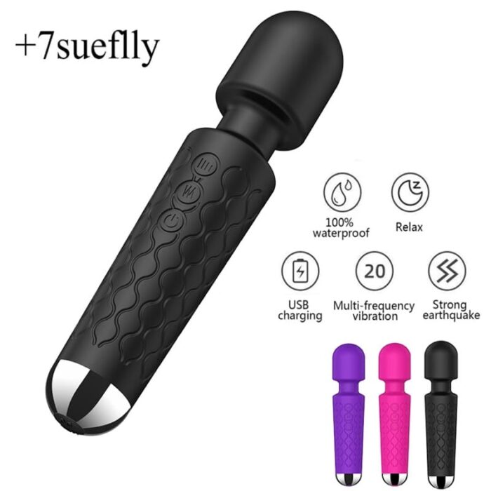 Lovesvibe Magic Wand Vibrator with 20 Powerful Vibration Modes for G-Spot Stimulation