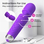 Lovesvibe Magic Wand Vibrator with 20 Powerful Vibration Modes for G-Spot Stimulation