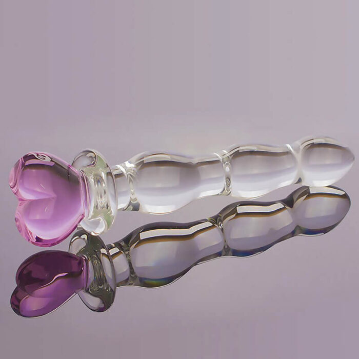 Lovesvibe Premium Crystal Glass Dildo, 8.3 Inch Anal Dildo for Women Masturbation