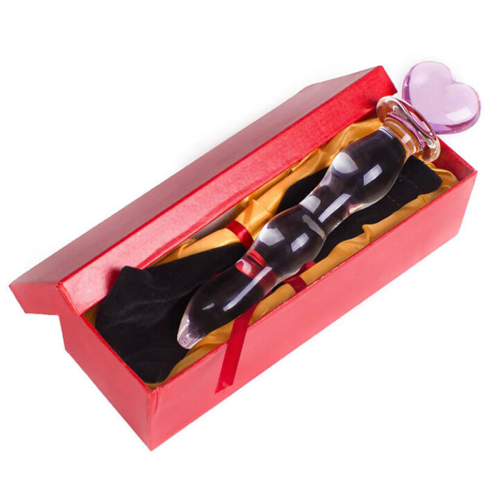 Lovesvibe Premium Crystal Glass Dildo, 8.3 Inch Anal Dildo for Women Masturbation