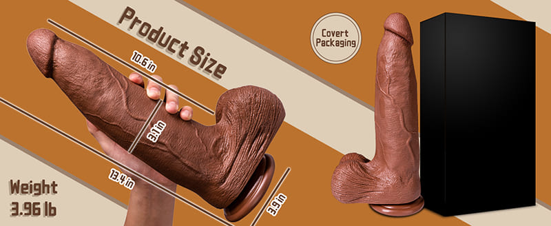 Lovesvibe Realistic Huge Dildo, 13 Inch Women Big Anal Dildo with Suction Cup