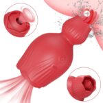 Lovesvibe Rose 10 Sucking Tongue Licking Vibrator for Women Nipple Clitoris Stimulator Clit Sucker