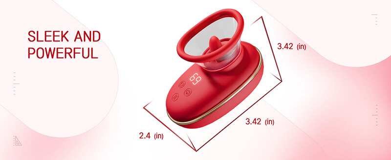 Lovesvibe Tongue Licking Nipple Toy with 9 Vibration 3 Sucking Clitoral Stimulator