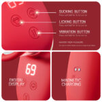 Lovesvibe Tongue Licking Nipple Toy with 9 Vibration 3 Sucking Clitoral Stimulator