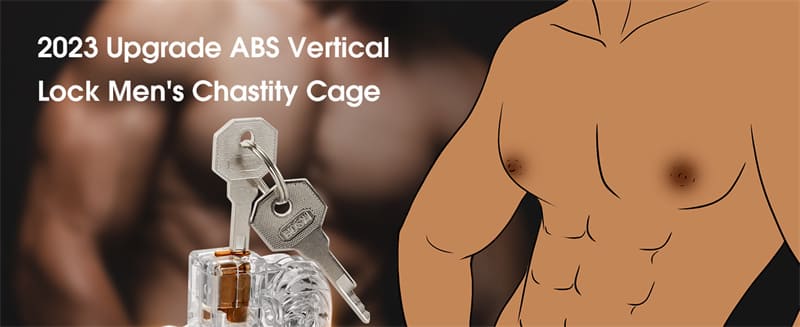 Male Chastity Cage with 4 Active Rings & 2 Keys for Male Penis Exercise & Abstinence